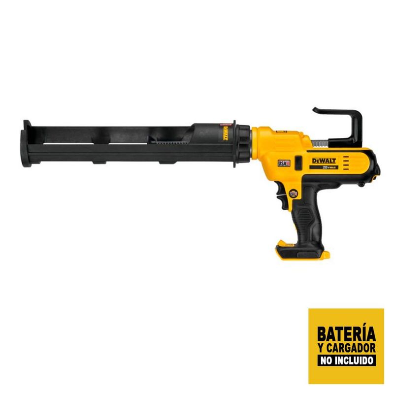 DEWALT - DEWALT PISTOLA SILICONA 20V 29 OZ 600ML SIN BAT NI CARGADOR