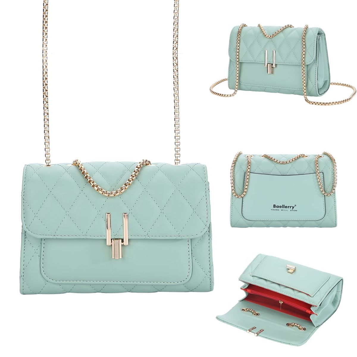 BAELLERRY - Bandolera de cuero vegano (PU) para dama 3240