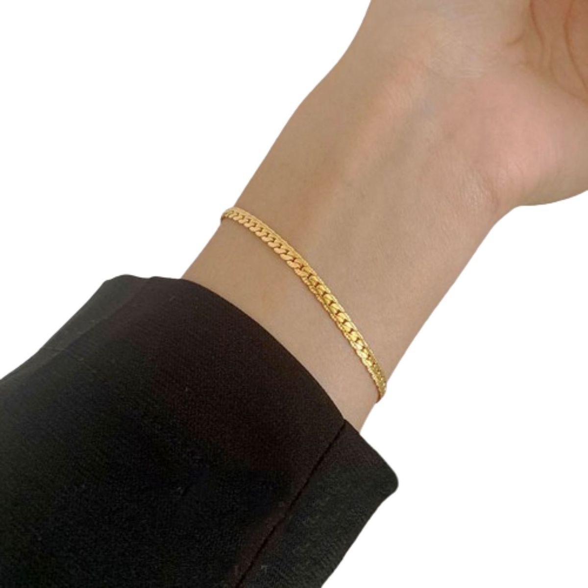 GENERICO - Pulsera con cadena de huesos de serpiente