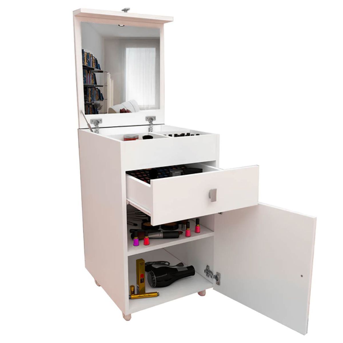 GENERICO - Velador Tocador cn Espejo Montserrat Armado - Gaudi