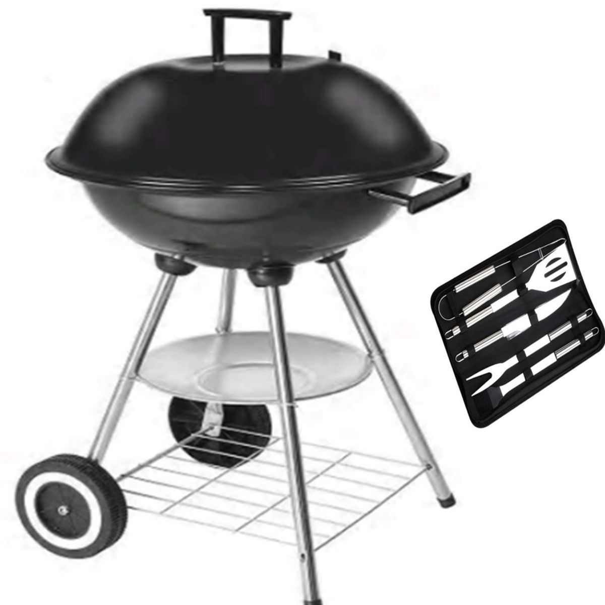 ANGUS PRIME BBQ & GRILL - Parrilla Redonda Kettle a Carbón + Regalo  Angus Prime