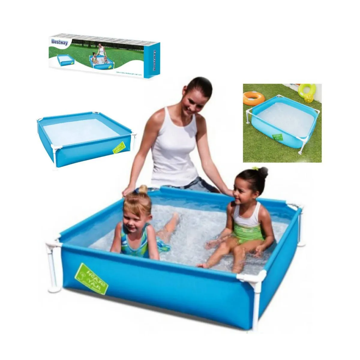 BESTWAY - Piscina 122x122x30 Estructural de niños