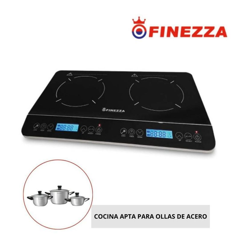 FINEZZA - COCINA DE INDUCCIÓN DIGITAL 2 HORNILLAS FINEZZA.
