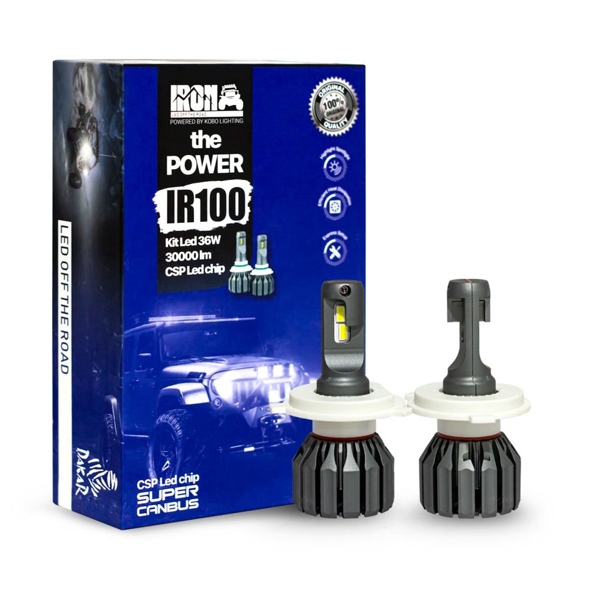 GENERICO - Kit Focos Iron Led IR100 H27 Tecnología Alemana Original