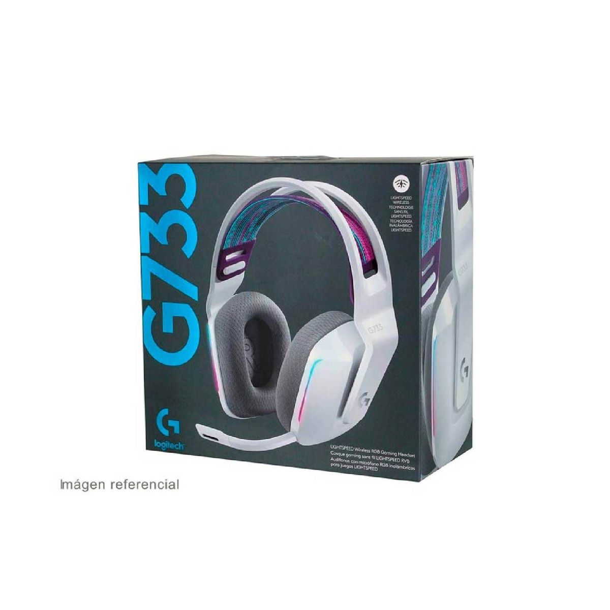 LOGITECH - Audifono Gaming Logitech G G733 LIGHTSPEED RGB Wireless White