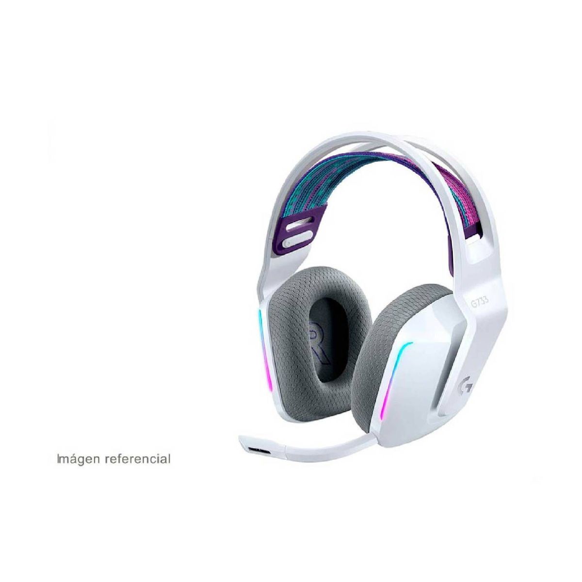 LOGITECH - Audifono Gaming Logitech G G733 LIGHTSPEED RGB Wireless White