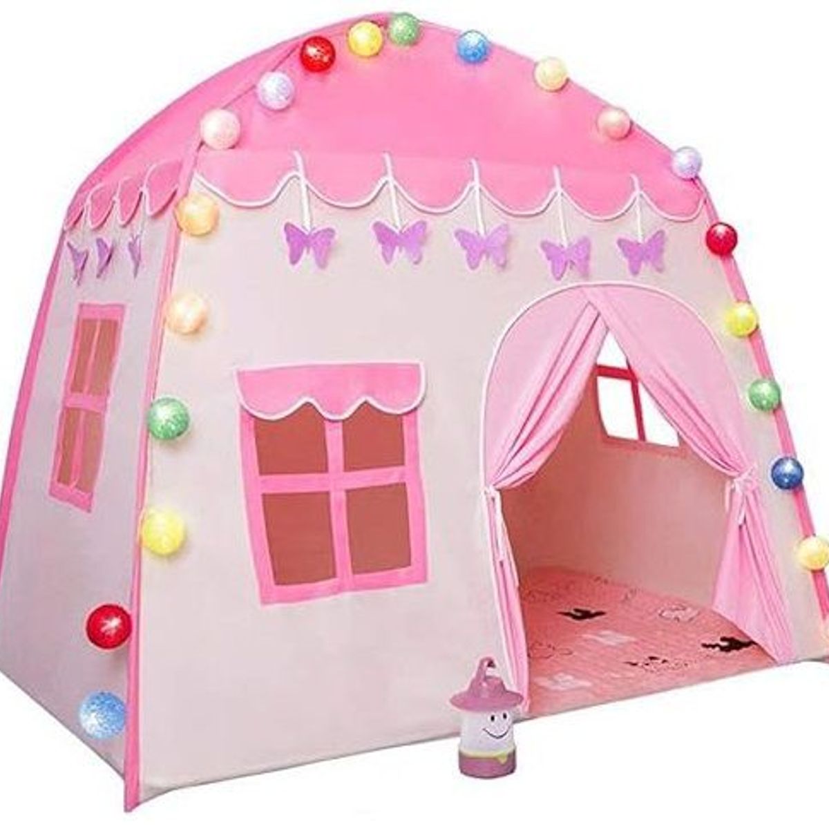 EVERBEST - Carpa de Niña con Luces de Colores 130 x 100 cm