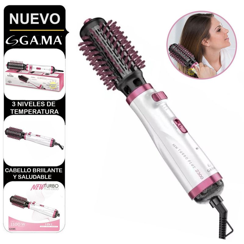 GAMA - Cepillo Secador y Alisador Gama New Turbo - Antifrizz