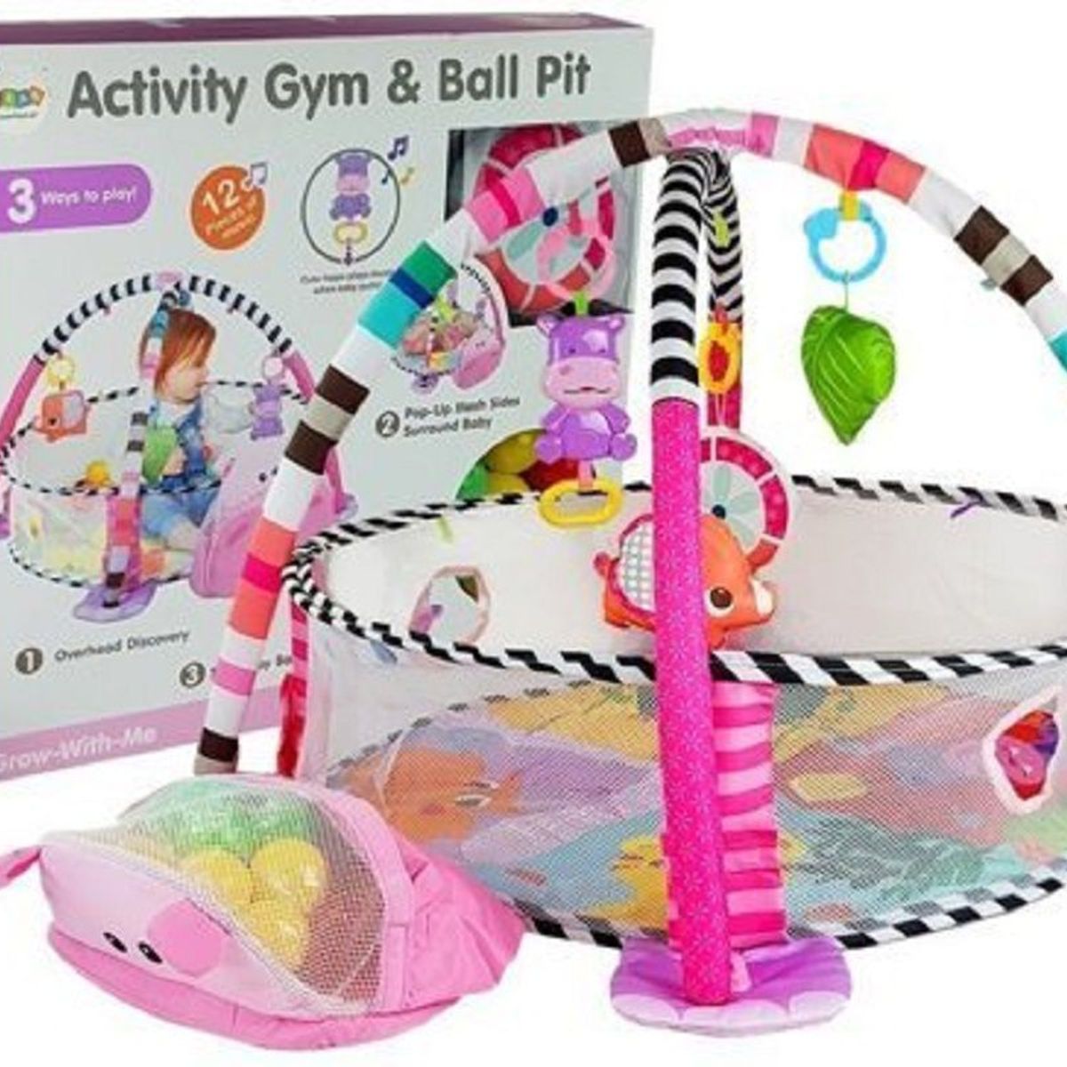 GENERICO - Gimnasio Ideal para Bebes 3 EN 1 Hipopótamo