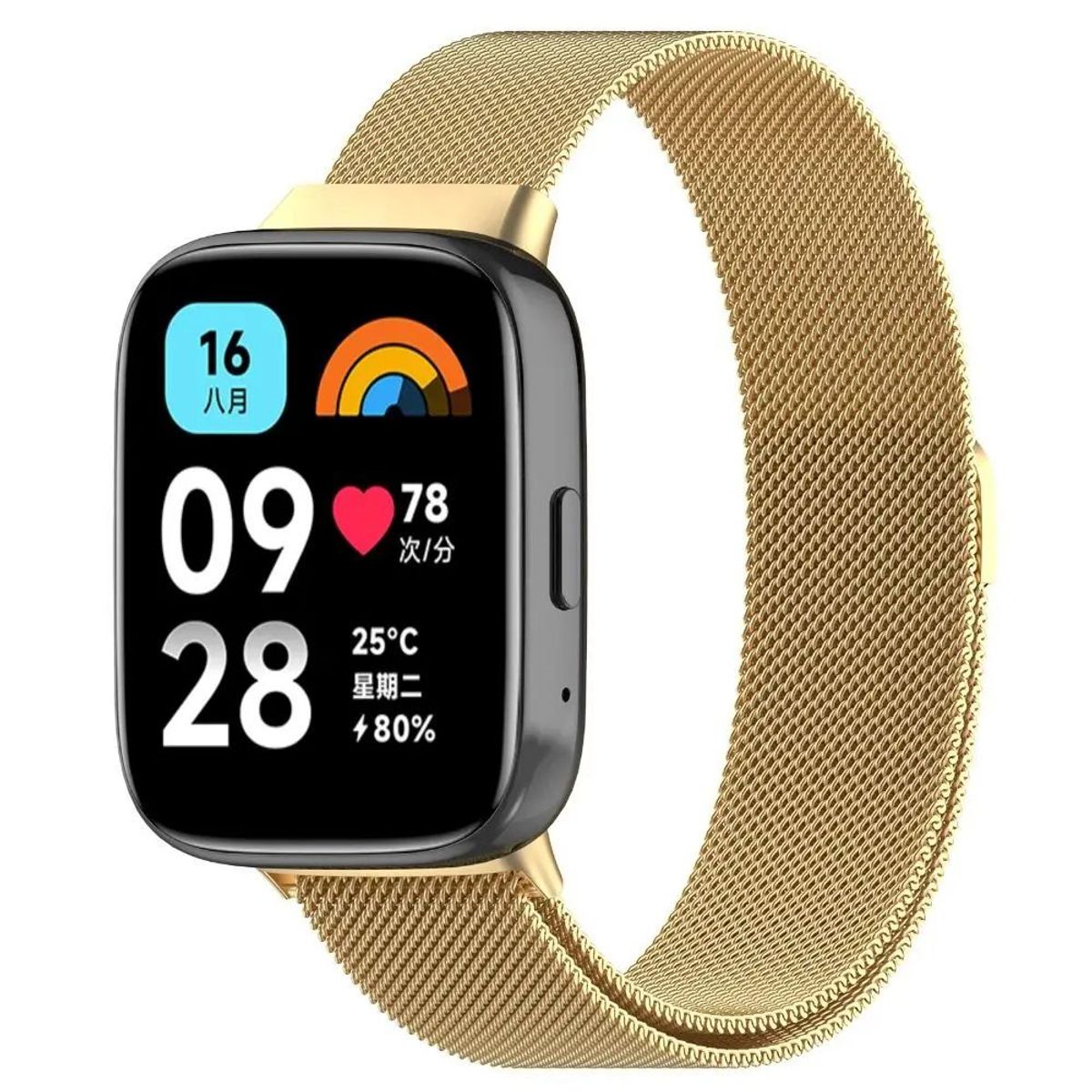 GENERICO - Correa Milanese para REDMI WATCH 3 ACTIVE - Dorado