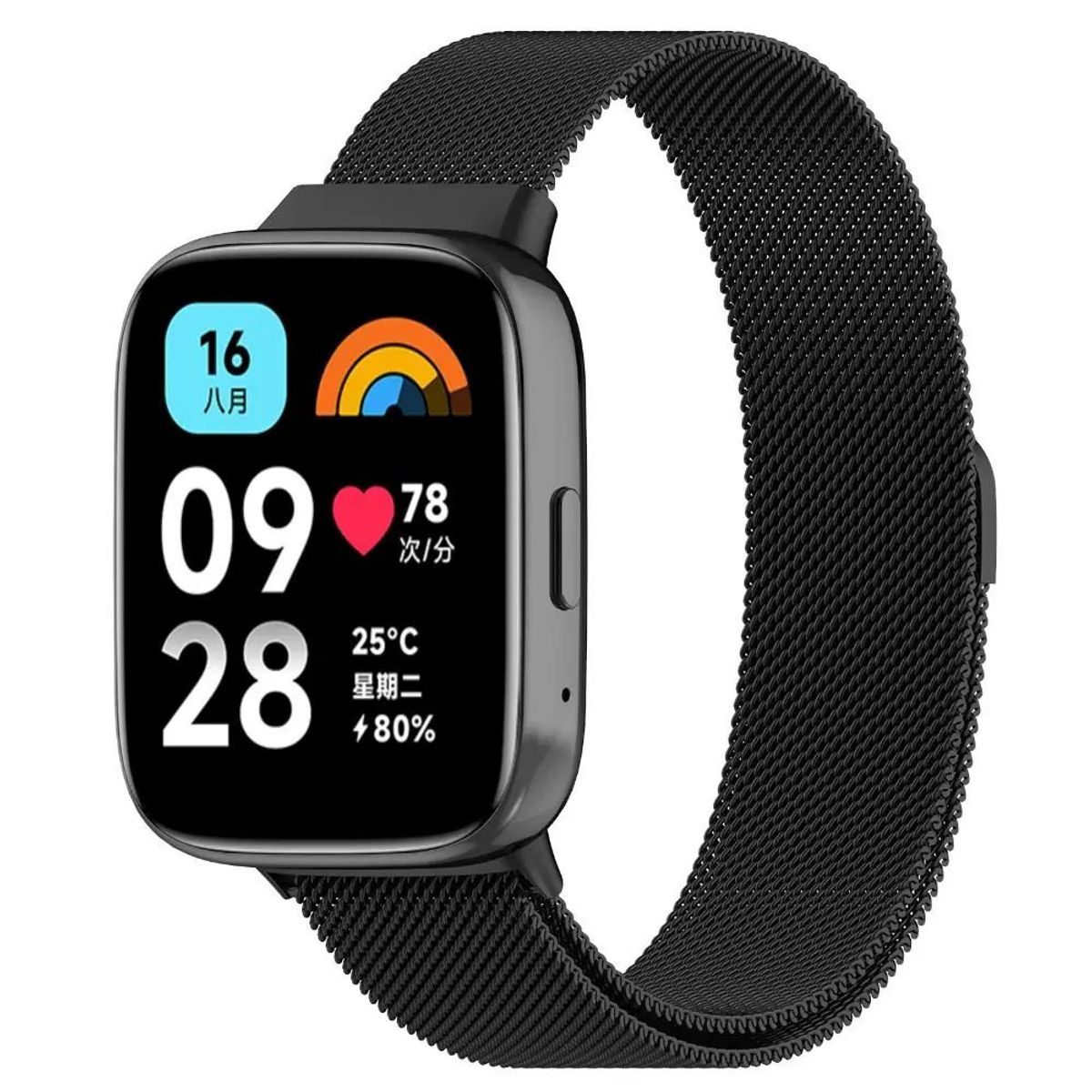 GENERICO - Correa Milanese para REDMI WATCH 3 ACTIVE - Negro