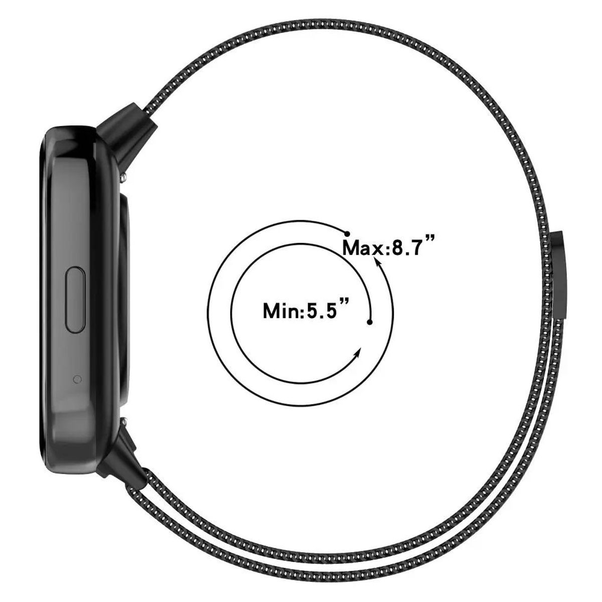 GENERICO - Correa Milanese para REDMI WATCH 3 ACTIVE - Negro