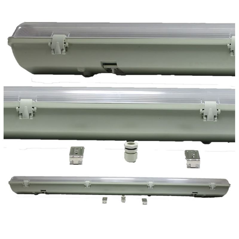 GENERICO - Kit Luminaria Hermética LED IP65 + 2 tubos LED