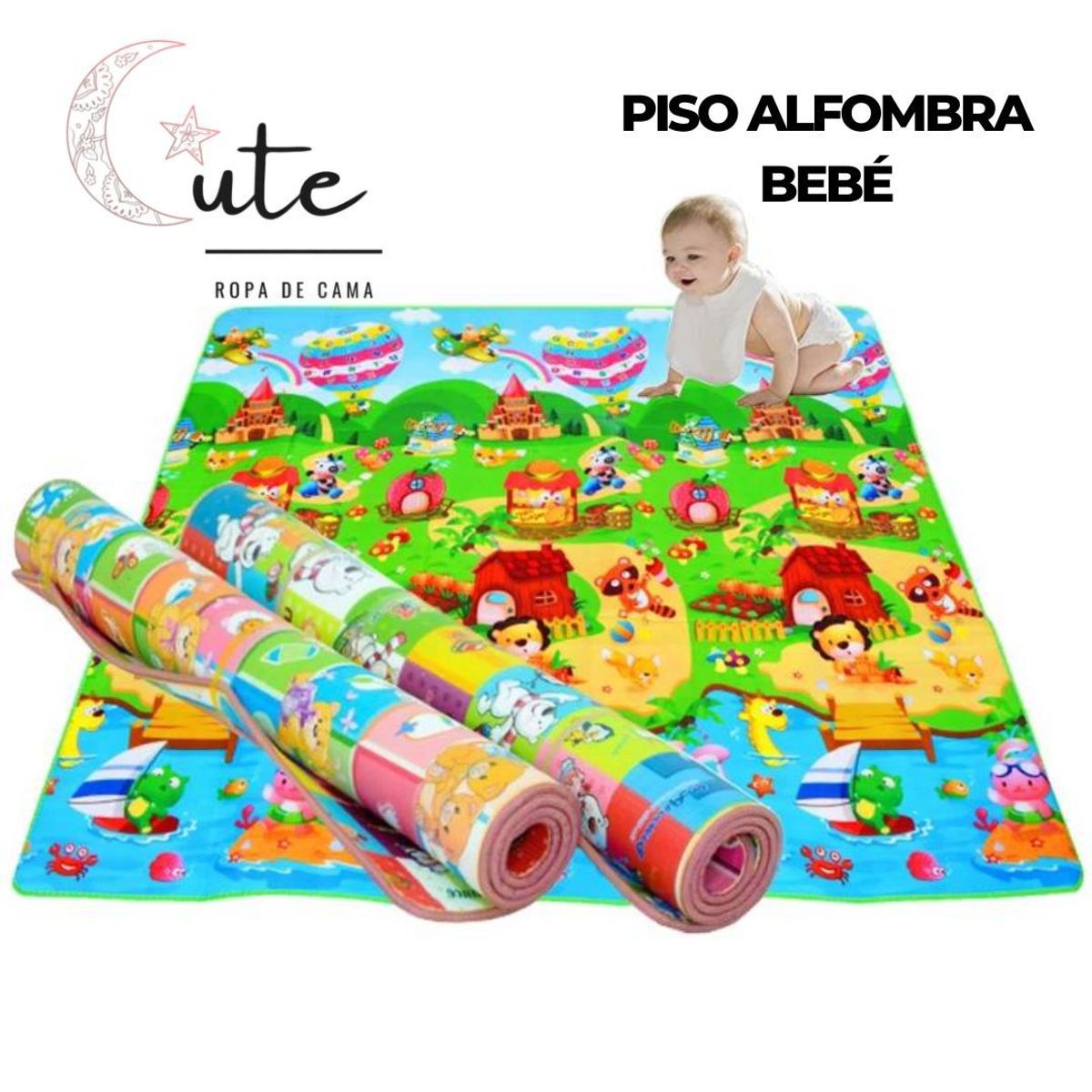 GENERICO - ALFOMBRA REVERSIBLE DE BEBÉ