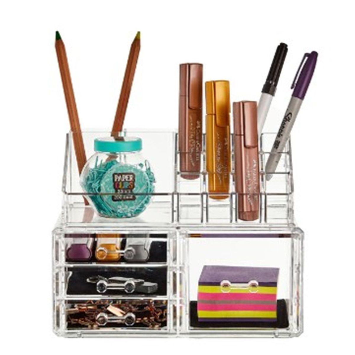 GENERICO - Organizador acrílico de maquillaje  con Compartimiento A1