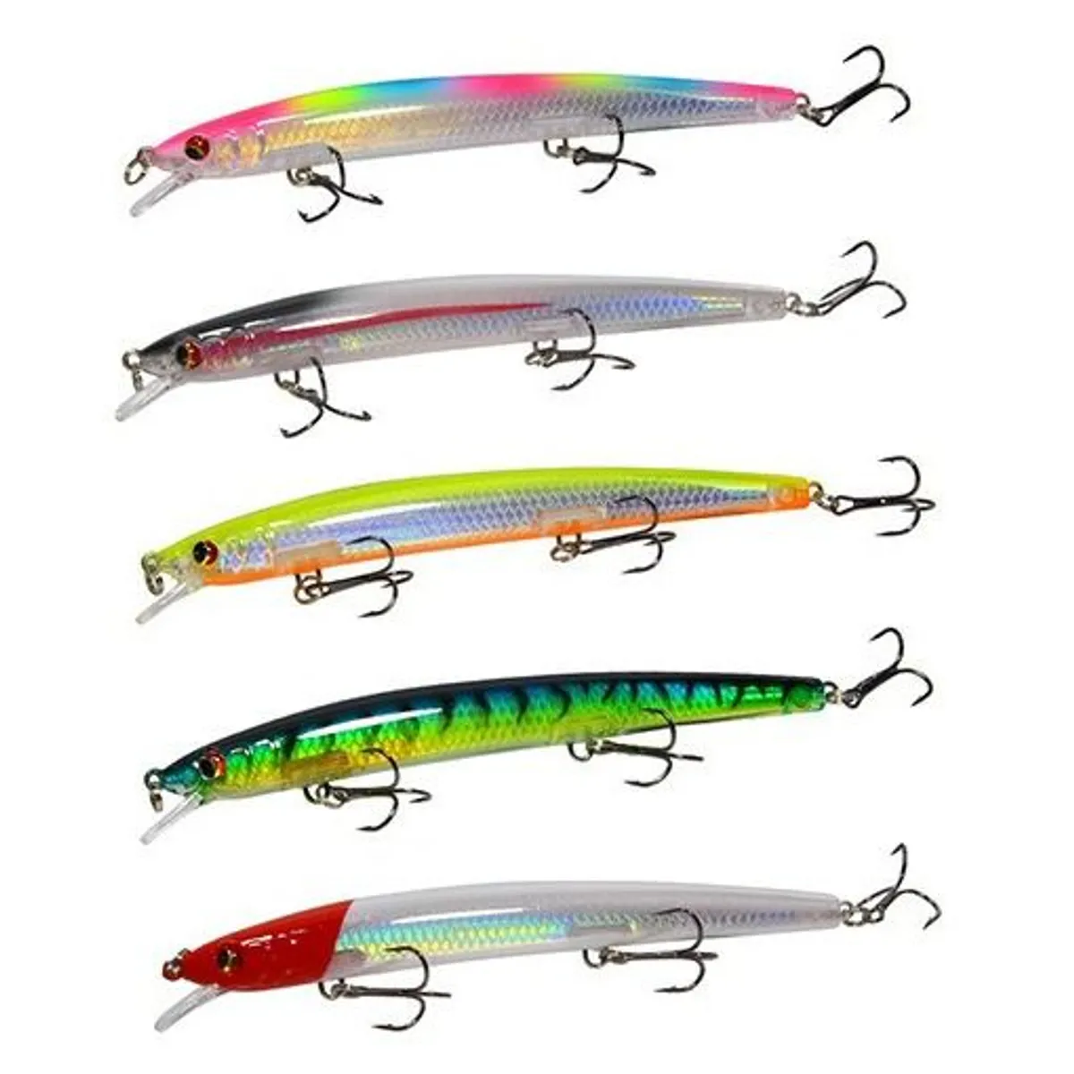 GENERICO - Pack 5 Señuelos Sinking 16g 13cm Pesca Spinning