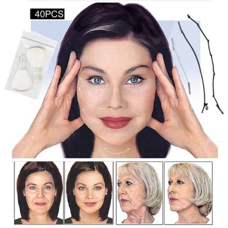 GENERICO - CintasLifting Facial Instantáneo Bandas Adhesivas 40 pzas