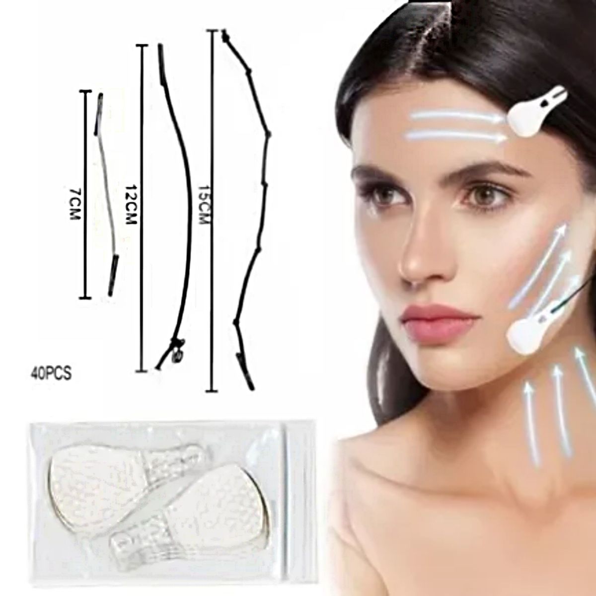 GENERICO - Cintas Facial Bandas Adhesivas 40 Unidades