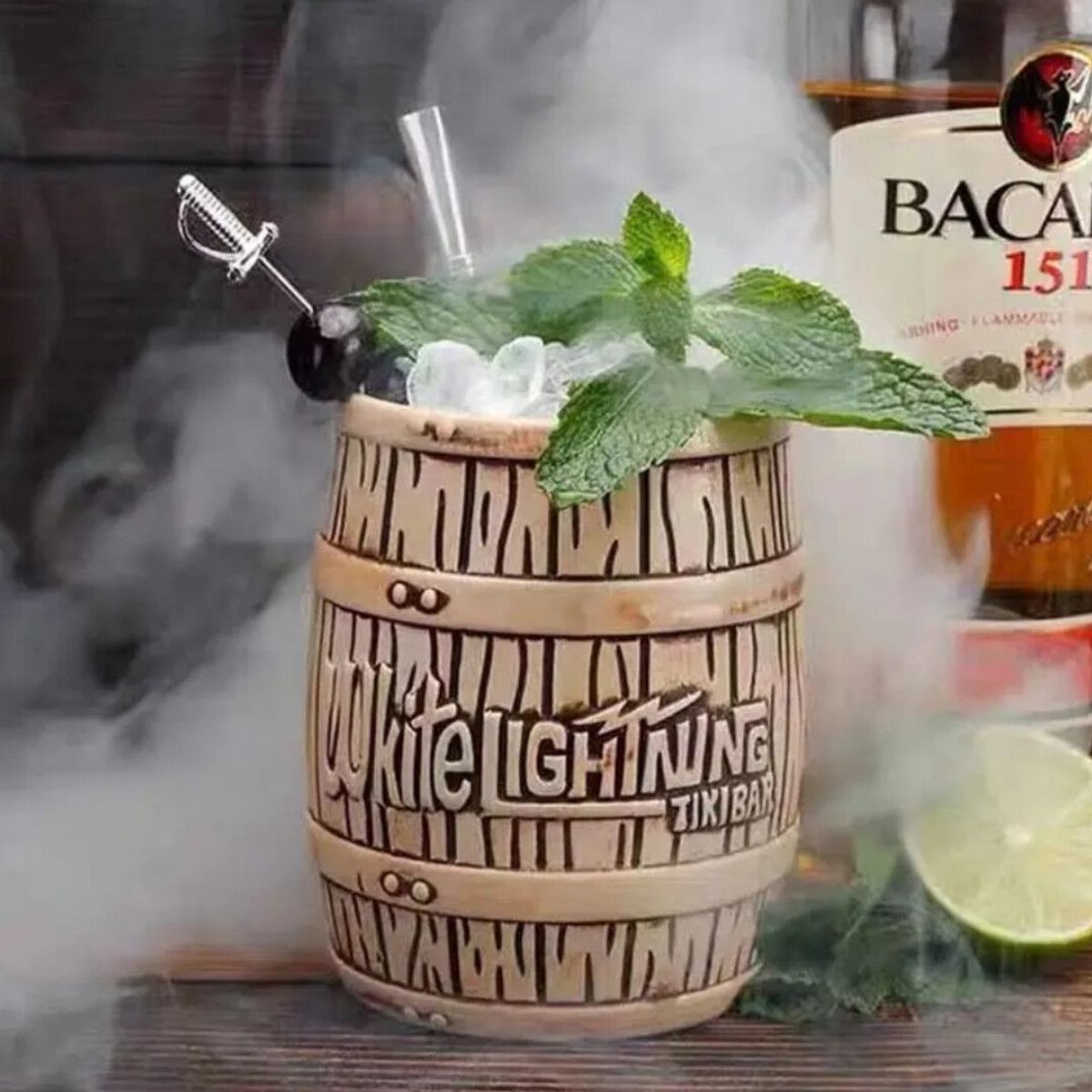 GENERICO - Vaso Tiki 380 ml Forma Barril