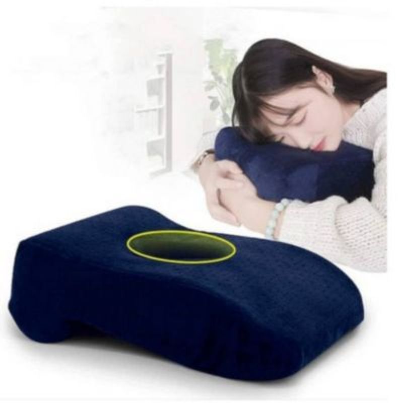 GENERICO - Almohada Viscoelástica para Dormir Boca Abajo de Terciopelo.