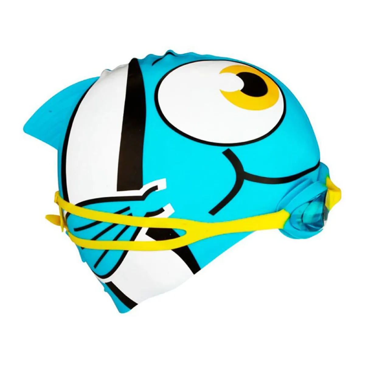 KRF - LENTES Y GORRO DE NATACIÓN PARA JUNIOR COLOR CELESTE