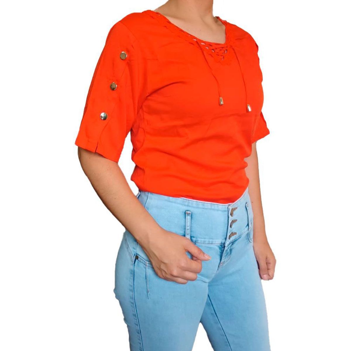 GENERICO - Blusa Mujer Lidia - Naranja