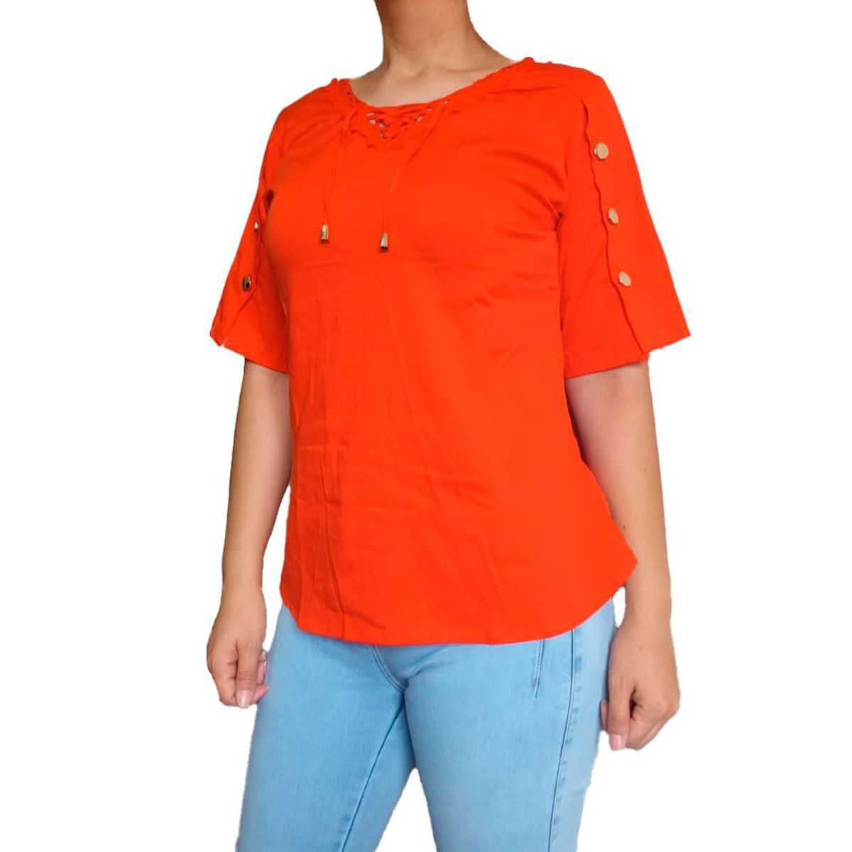 GENERICO - Blusa Mujer Lidia - Naranja
