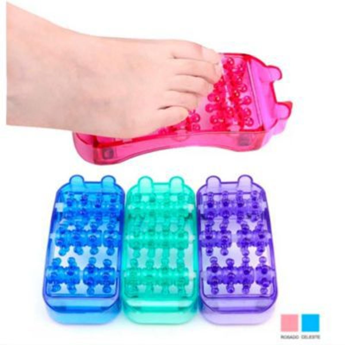 GENERICO - Masajeador de Pies Rodillos Giratorios Alivio Plantar