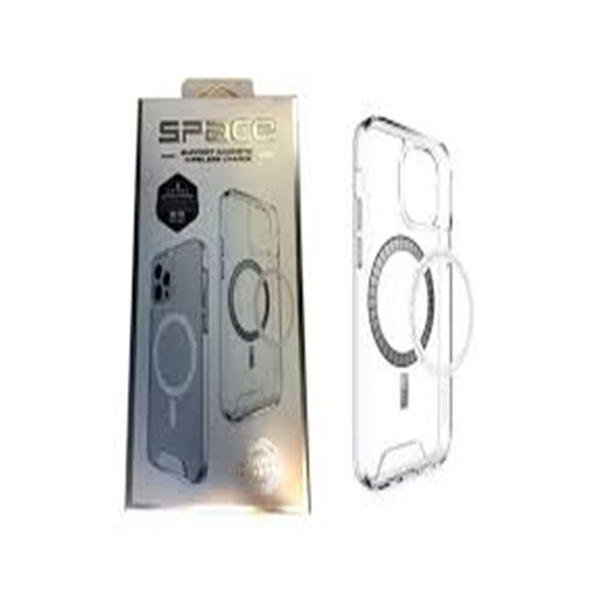 CASE - Case para iPhone 13 Pro Max Space Magnetic Wireless Charger Transpar