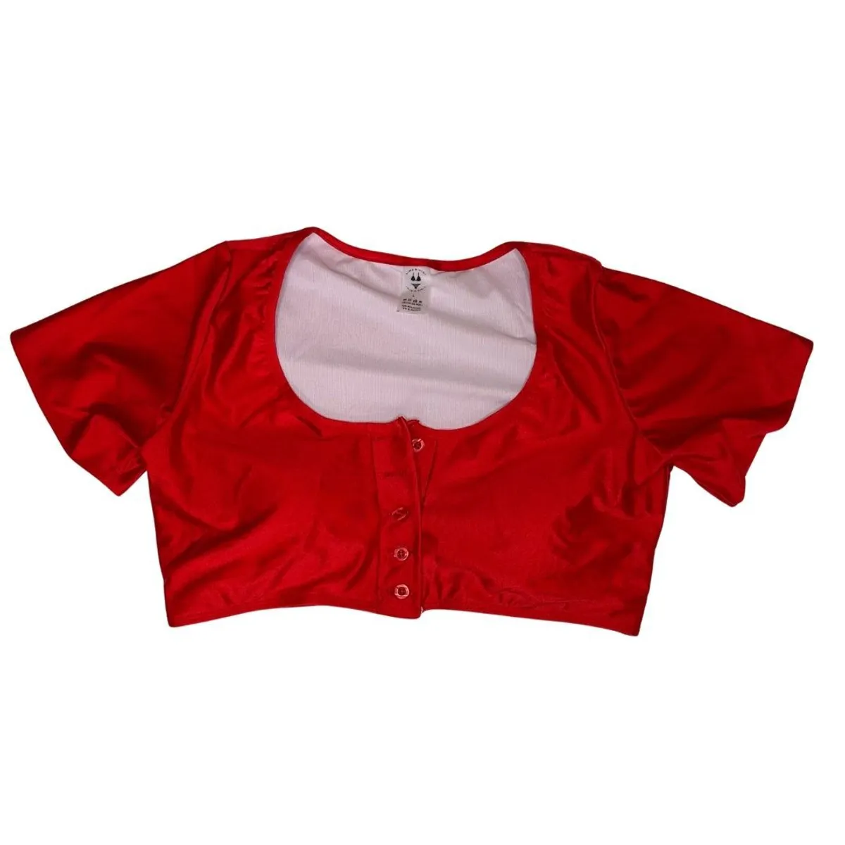 LIMA BIKINI - Top Bikini Manga Corta con Botones