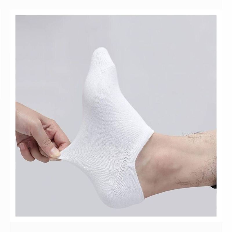 RYBIU IMPORT - Pack 6 Taloneras Algodón Blanco Hombre