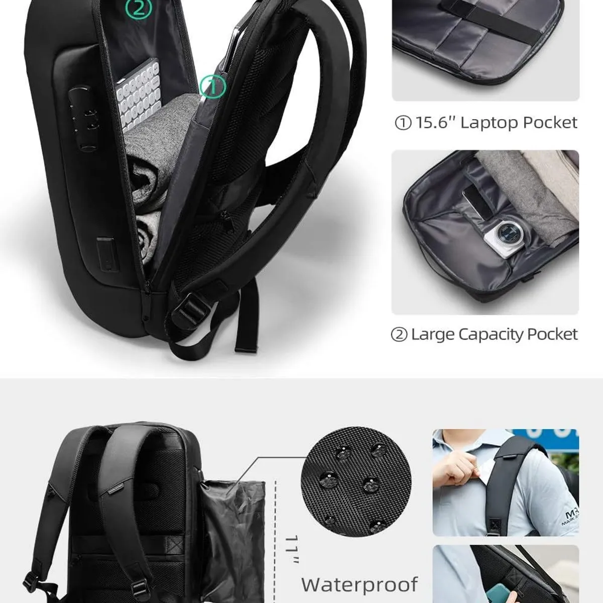 MARK RYDEN - Mochila Antirrobo Porta Laptop Mark Ryden Modelo Odyssey MR9116