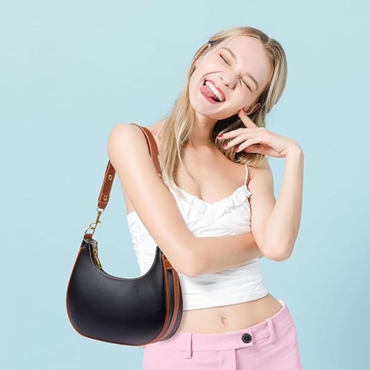 GENERICO - Bolso Pequeño Media Luna Para Mujer Elegante
