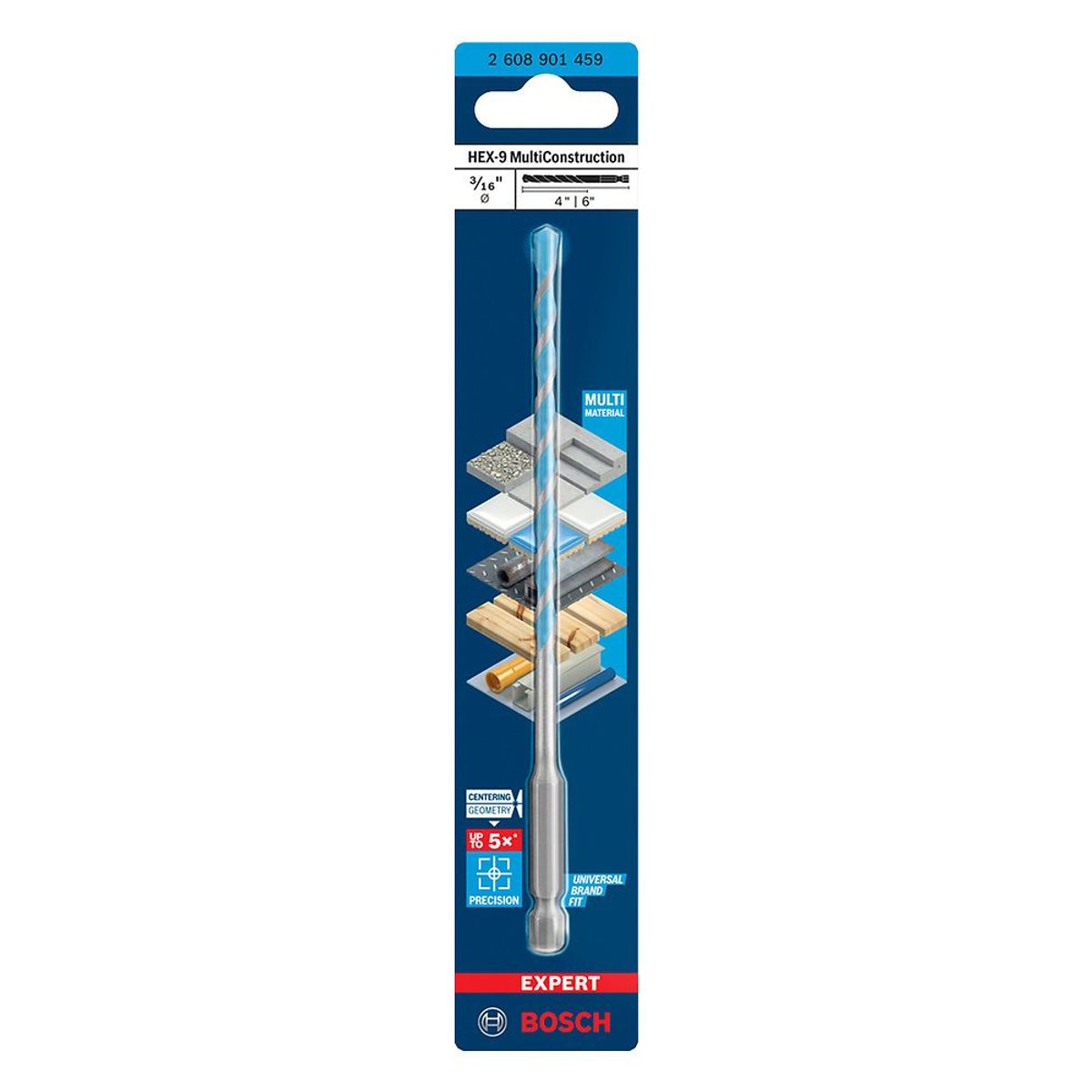 BOSCH - Broca MultiConstruction HEX-9 3/16"x4"x6" Bosch Expert