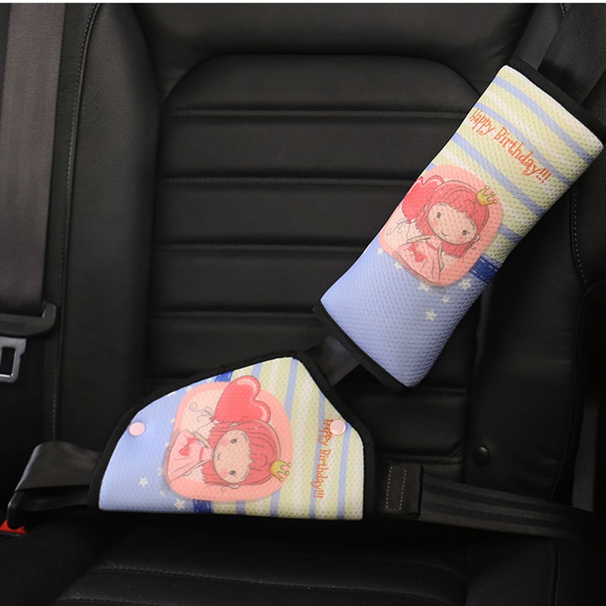 CARJOLLITY - Funda protector cinturón seguridad de NIÑA  auto camioneta