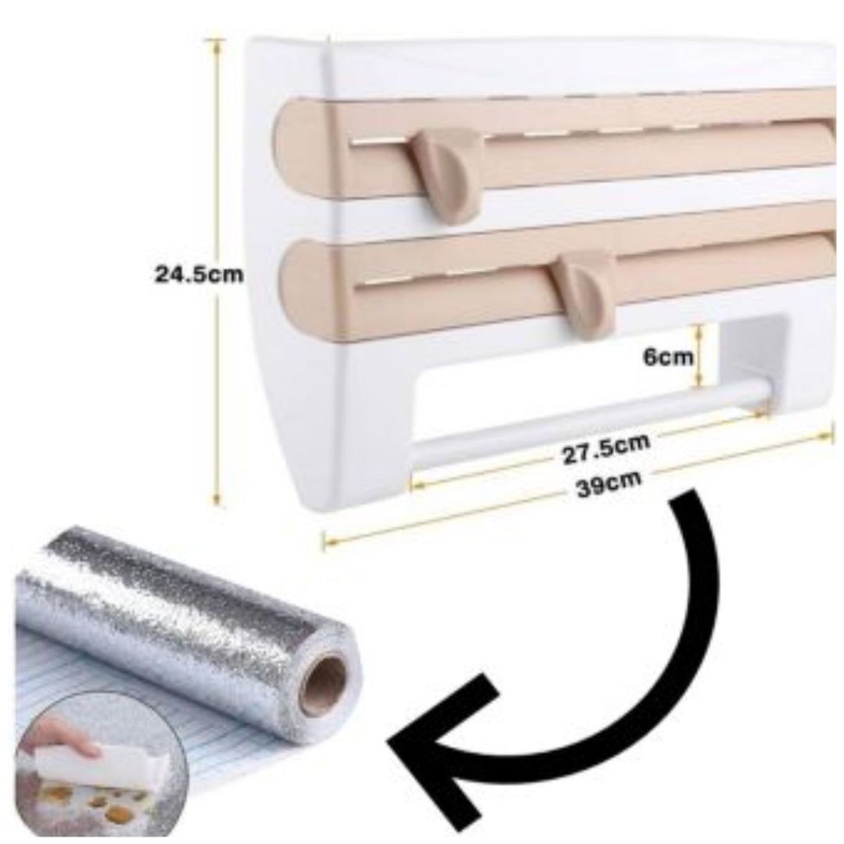 GENERICO - Cortador de Papel Aluminio Papel de Aluminio Aleatorio