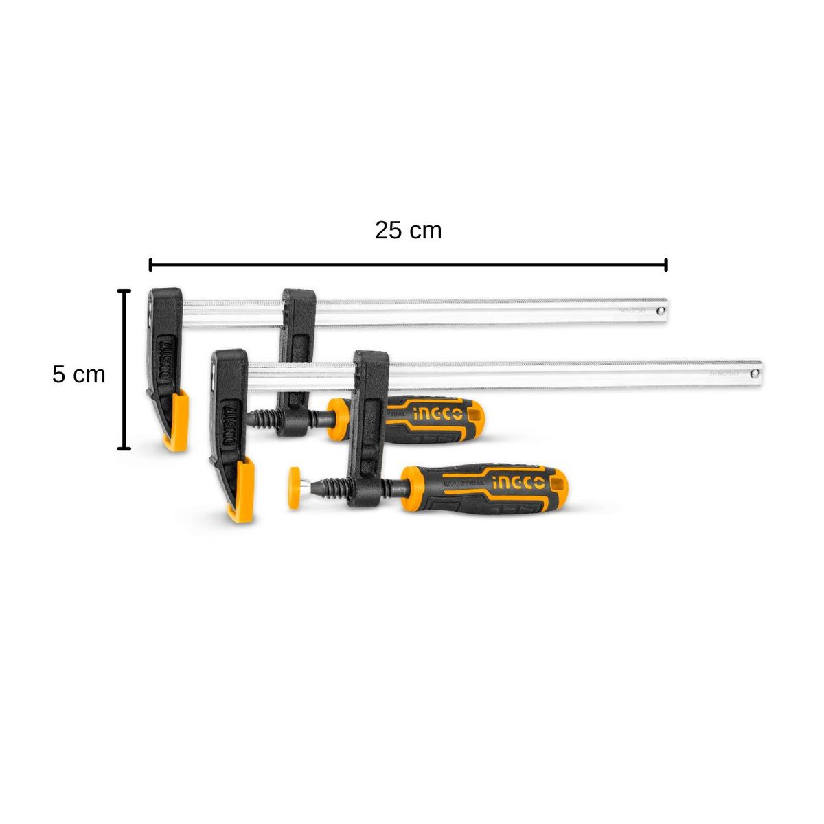 INGCO TOOLS - Pack x2 Prensa Sargento Tipo F 50 x 250MM Industrial Ingco