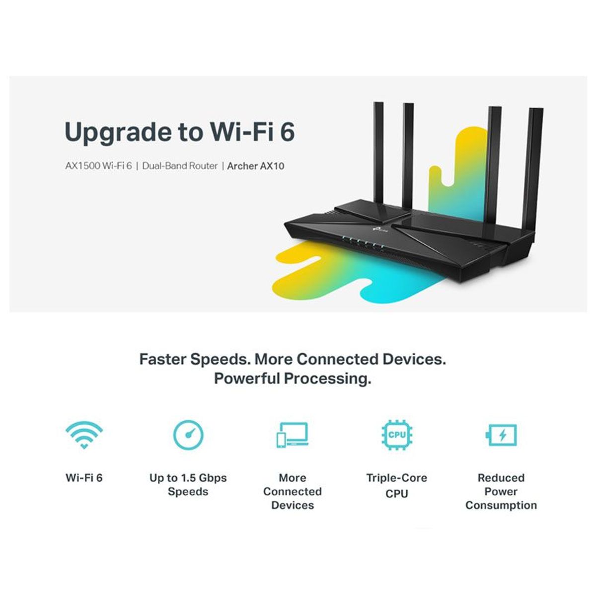 TP LINK - Router Tp-Link Archer AX10 AX1500 Dual-Band 2,4/5GHz, Wi-Fi 6