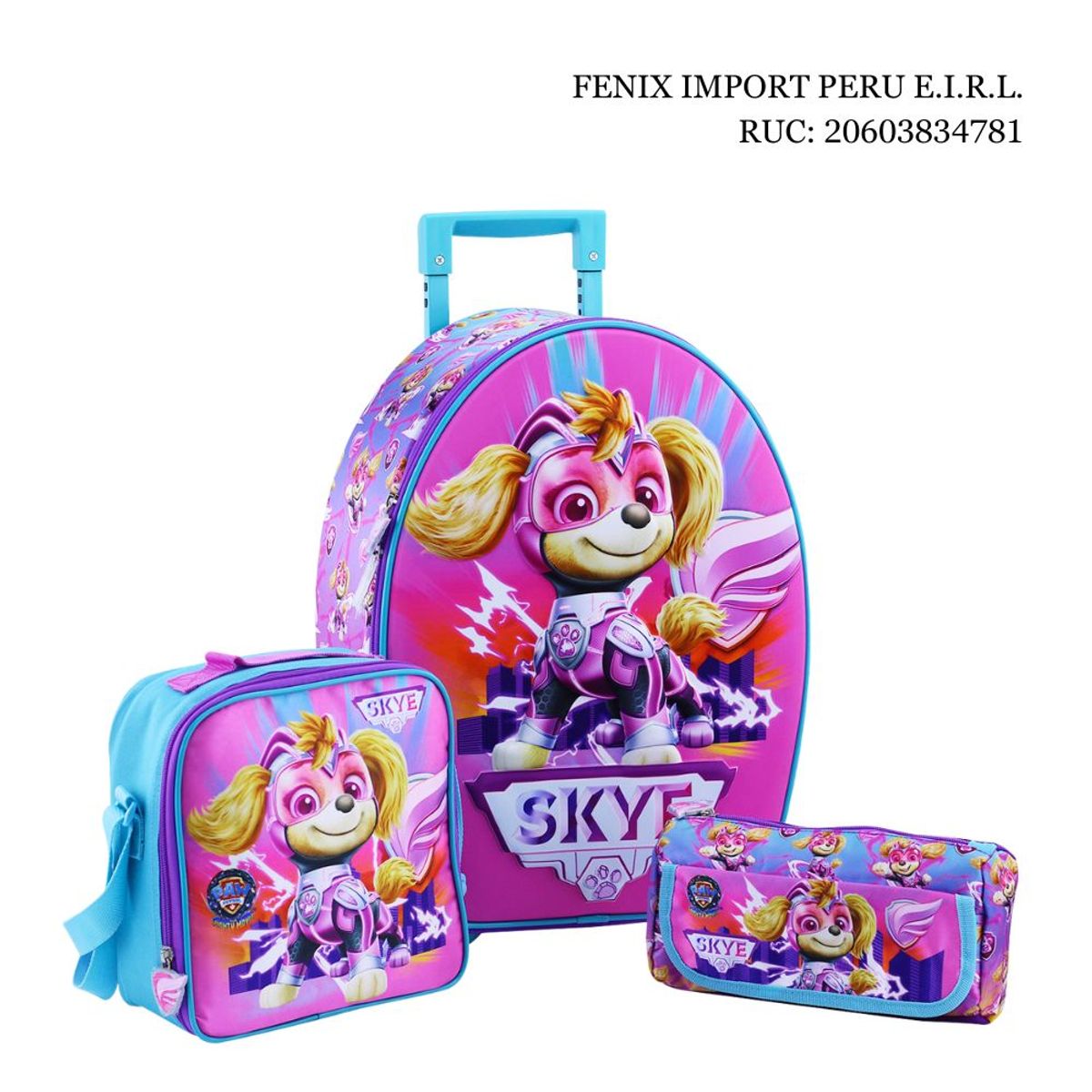 SCOOL - Set Maleta Ranger Grande Eva 3D Paw Patrol Niña Scool