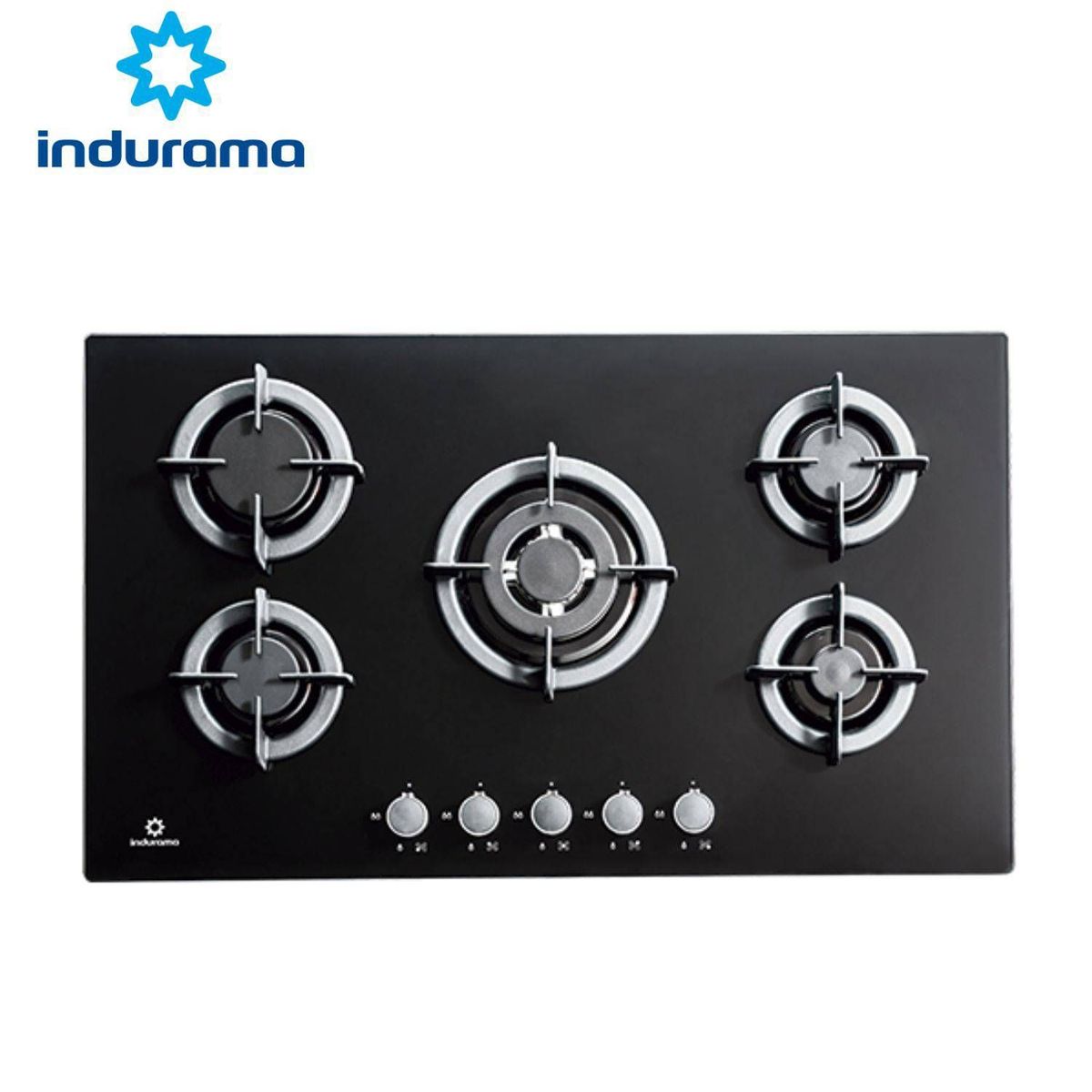 INDURAMA - Encimera Empotrable Indurama EGI-905VDNEG 5 hornillas - Negro.