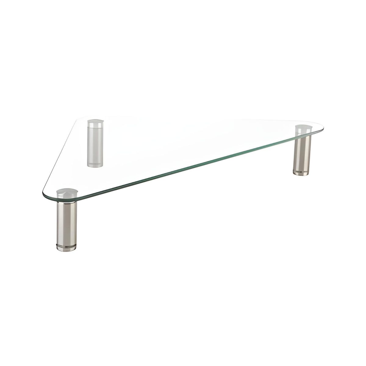 GENERICO - MONTECH - Mesa de Vidrio Triangular Templado para Monitor - Carga 20kg