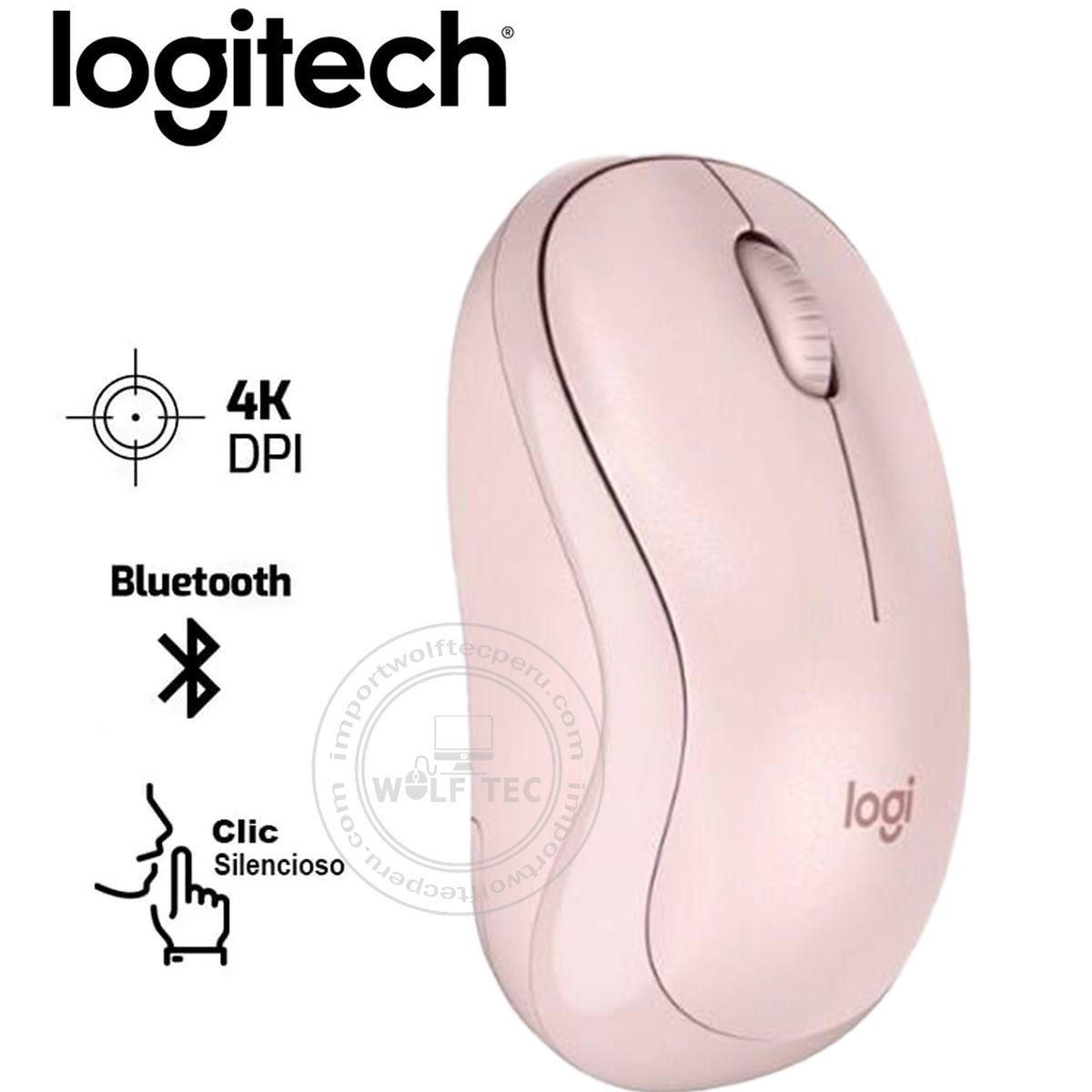 LOGITECH - MOUSE LOGITECH M240 SILENT WIRELESS BT ROSE