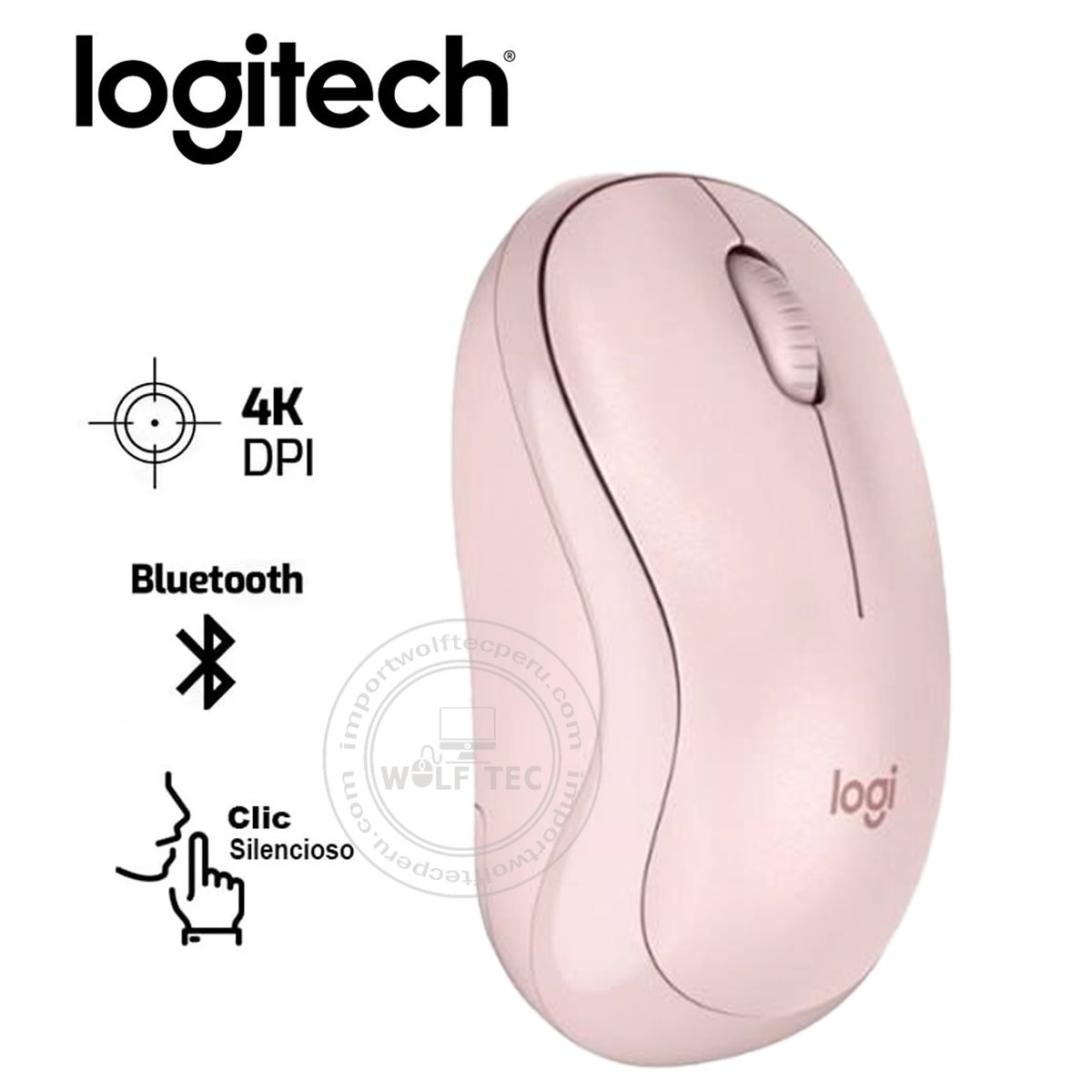 LOGITECH - MOUSE LOGITECH M240 SILENT WIRELESS BT ROSE