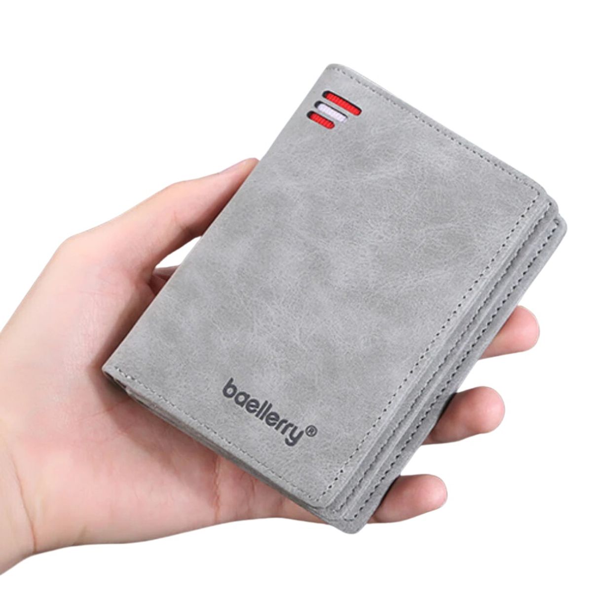 BAELLERRY - Moderna billetera de cuero vegano PU D3241