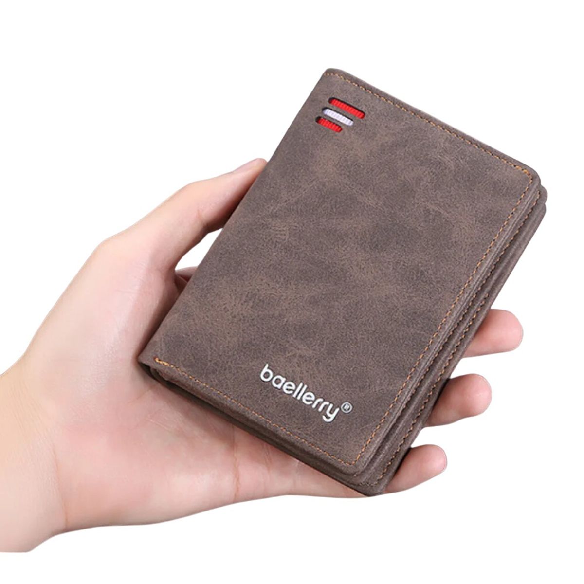 BAELLERRY - Moderna billetera de cuero vegano PU D3241