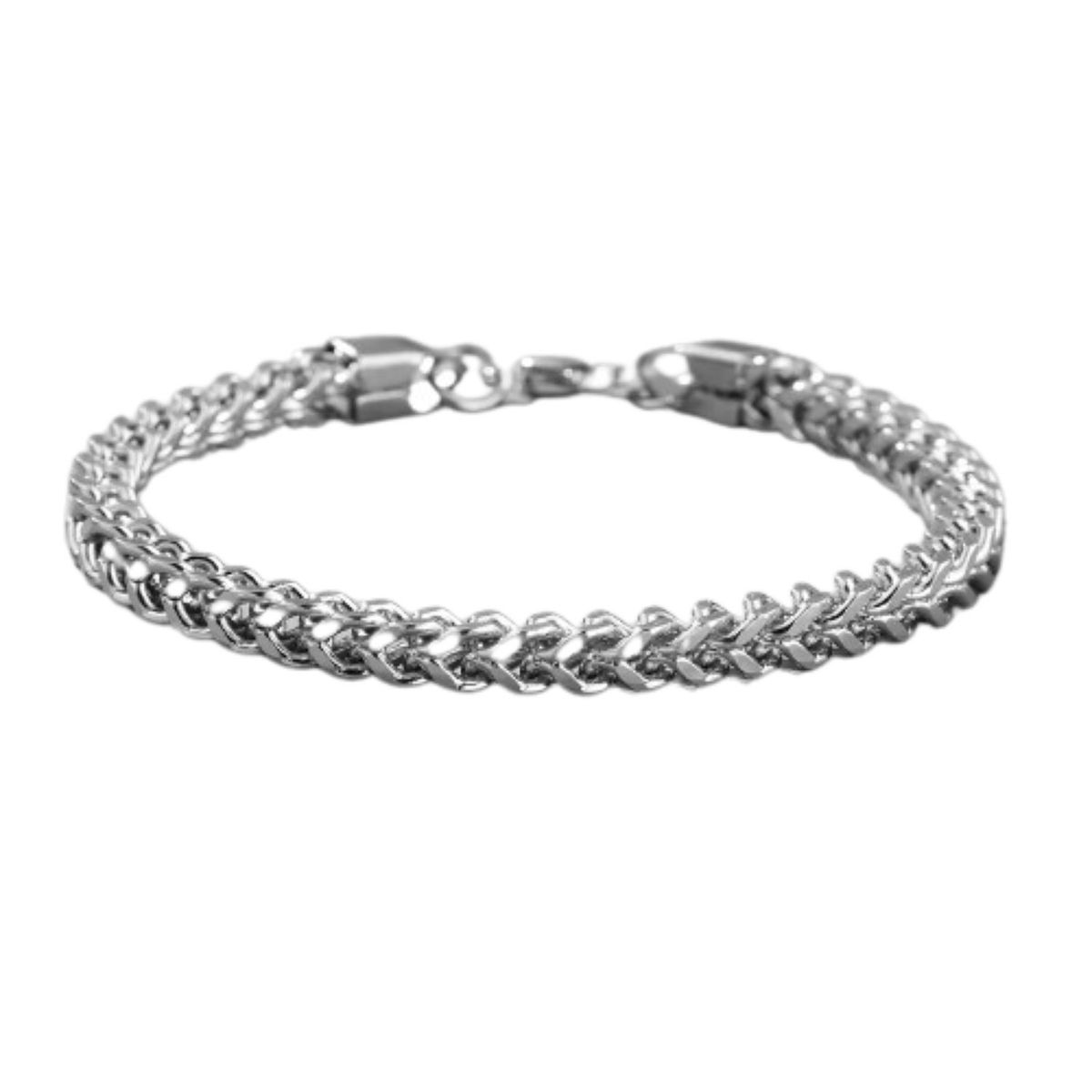 GENERICO - Pulsera De Acero De Titanio  De Quilla De Torsión Largo 21 y Ancho 6mm