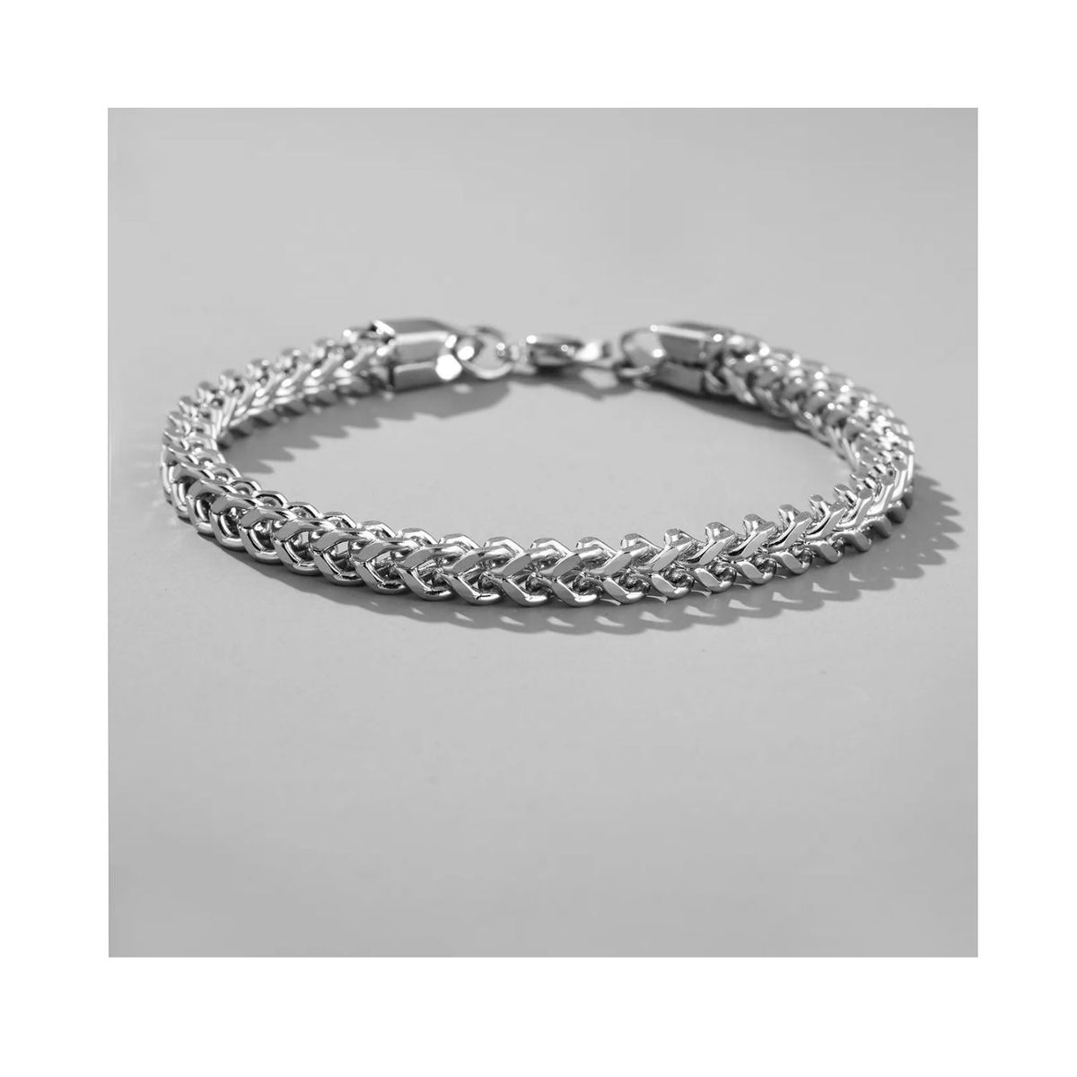 GENERICO - Pulsera De Acero De Titanio  De Quilla De Torsión Largo 21 y Ancho 6mm