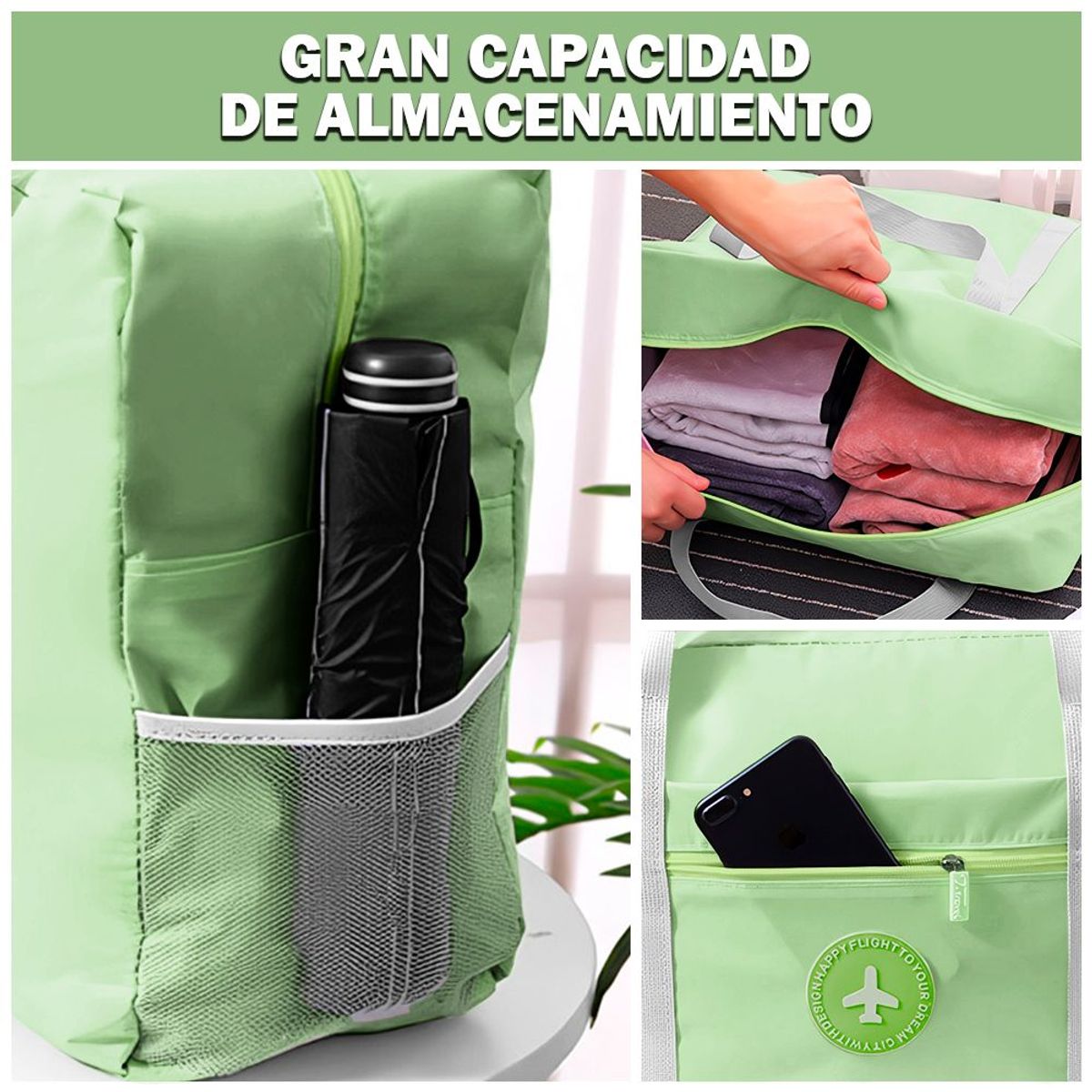 SASHIJA - Bolso de Viaje Deportivo Y21 VD Y Bolsa de Zapatos BZ3 BL