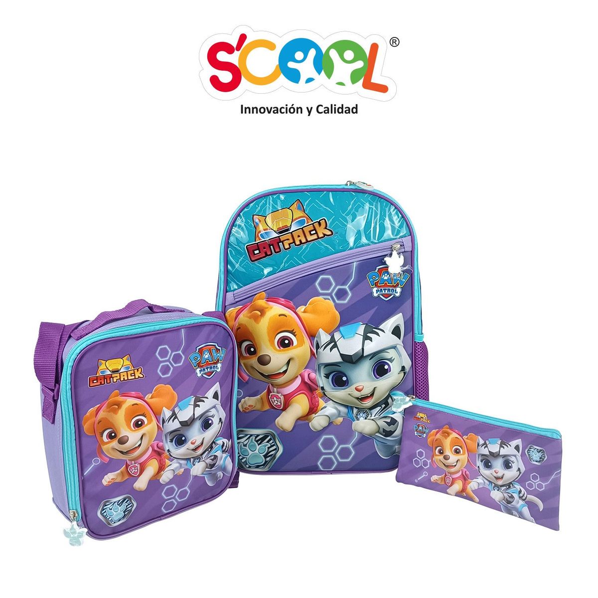 SCOOL - Set Mochila Ranger Deluxe Oficio Eva 3d Paw Patrol niña Scool
