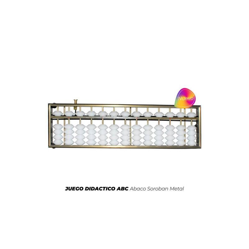 GENERICO - Juego Didáctico ABC Abaco Soroban de Metal